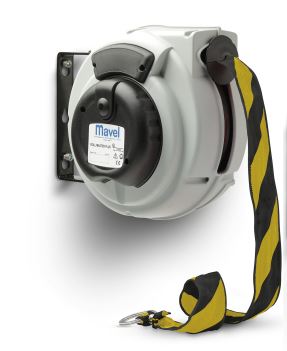 Avspärrningsvinda 16m, svart/gul